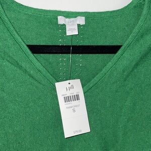 NWT J.Jill Rainforest Emerald Knit Top